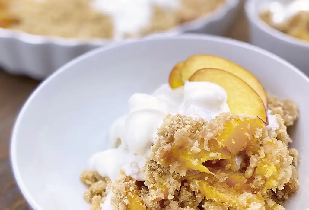 Crumble de Duraznos de California